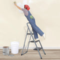Folding 3-Step Steel Ladder with Handgrip I414
