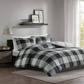 Grey Black Down Alternative Comforter Mini Set King Cal King M61583