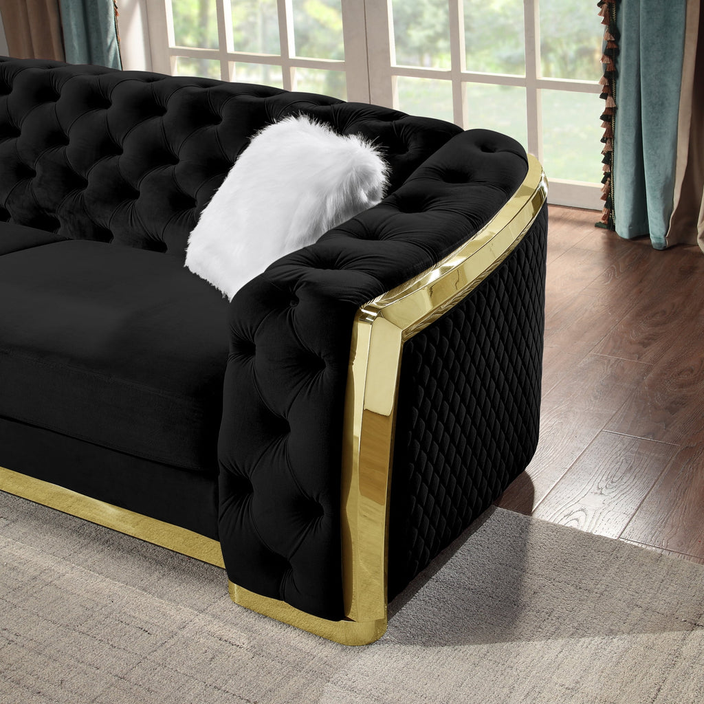 Velvet Upholstered Sofa Q517