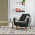Gray Velvet Accent Chair J532406