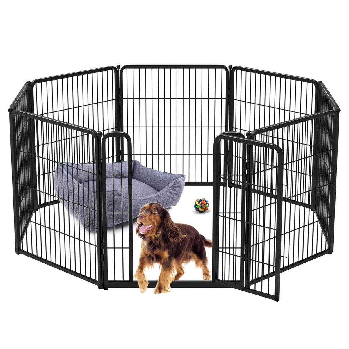 24 inch Dog Playpen with Silicone Foot Pads V9755