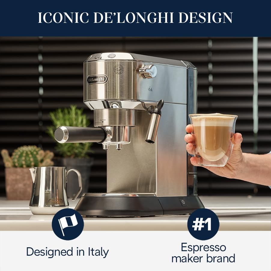 Espresso Machine with Milk Frother, Stainless I42034