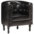 Genuine Leather Barrel Chair W6700