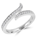 0.33 CTW Round Diamond Semi-Eternity Wedding Band Ring in 14K White Gold E9407