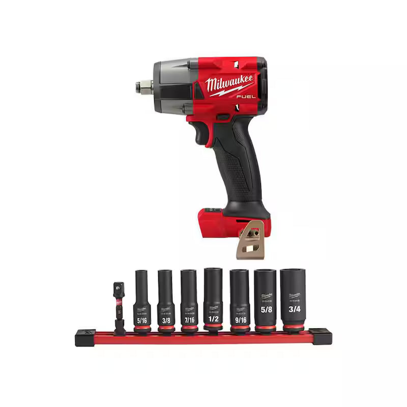 18V Brushless Cordless 1/2 in. Impact Wrench with Socket Set A95272