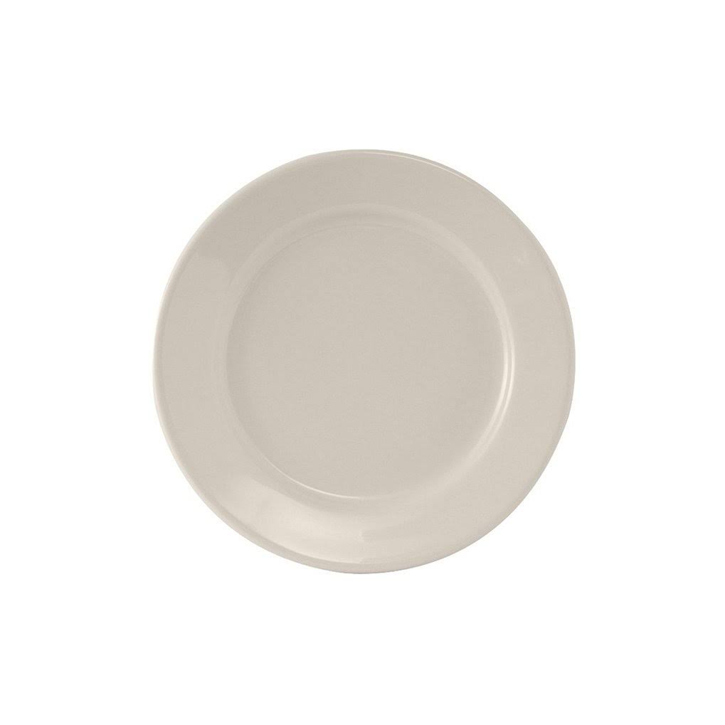 7 1/8 inch Wide Rim Plate in Eggshell American White, Case of 36 I903031