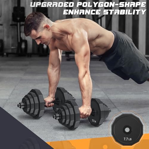 Adjustable Dumbbell Set with Solid Steel and Connector Q72949