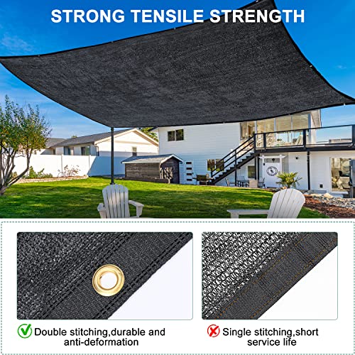 40% Shade Cloth 6.5x10FT Mesh Tarp with HDPE Material and Reinforced Grommets B897