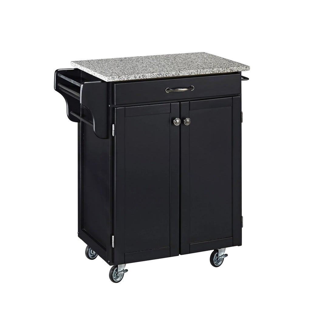 Black Wood Kitchen Cart L449