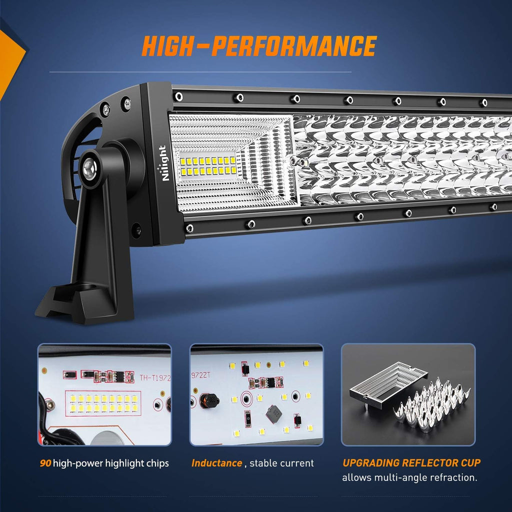 22Inch 270W Triple Row LED Light Bar Flood Spot Combo Beam Driving Lights U70754