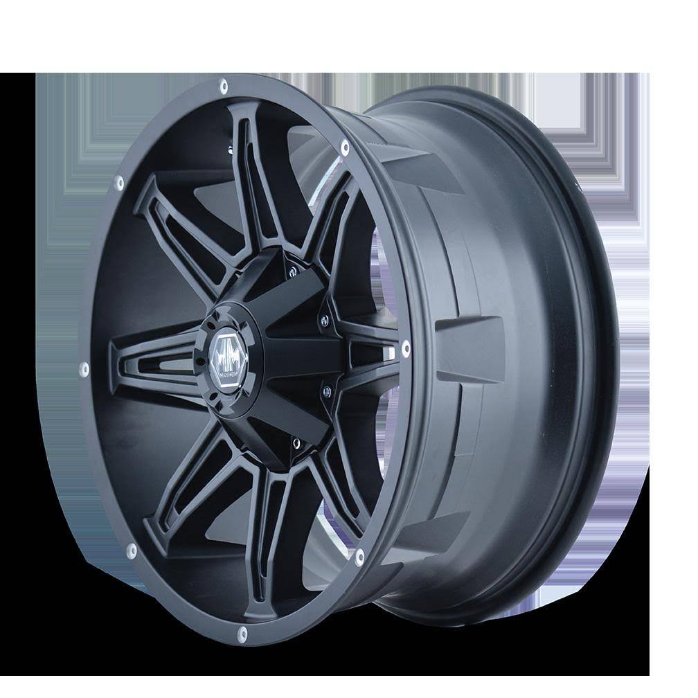 Matte Black 22x9.5 8x6.5 / 8x170 -6mm Wheel B567
