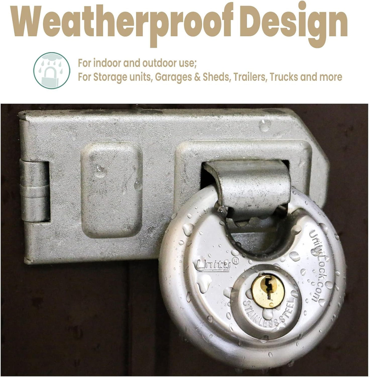 Stainless Steel Disc Padlock, Same Key Open, 2-3/4" (70mm), 12 V2242