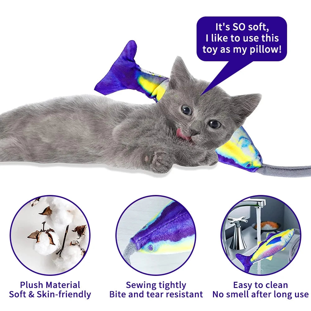 Wiggle Fish Catnip Plush Cat Toy T93025