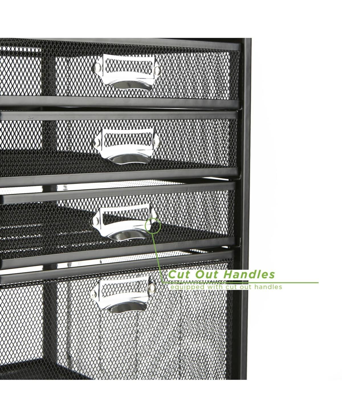 5-Tiered Drawer Storage Cart Black Z5783