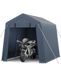7x10 FT Portable Outdoor Storage Shed with 2 Roll-Up Zipper Doors Y142078