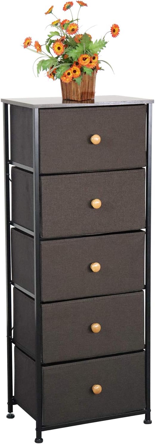 5 Drawer Vertical Fabric Storage Dresser N274