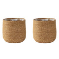 Seagrass Flower Pot - Woven Decorative Basket with Film Insert X4115