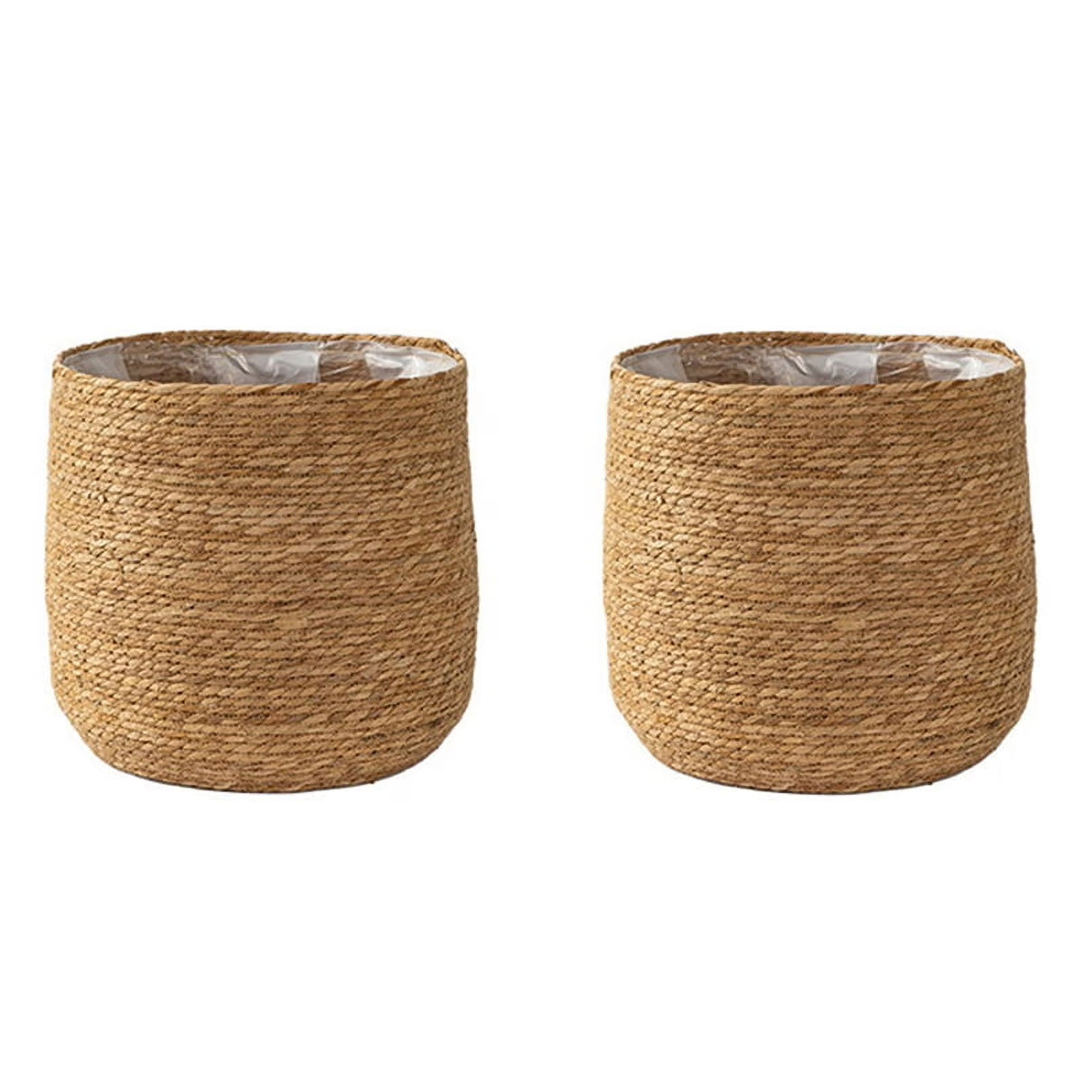 Seagrass Flower Pot - Woven Decorative Basket with Film Insert X4115