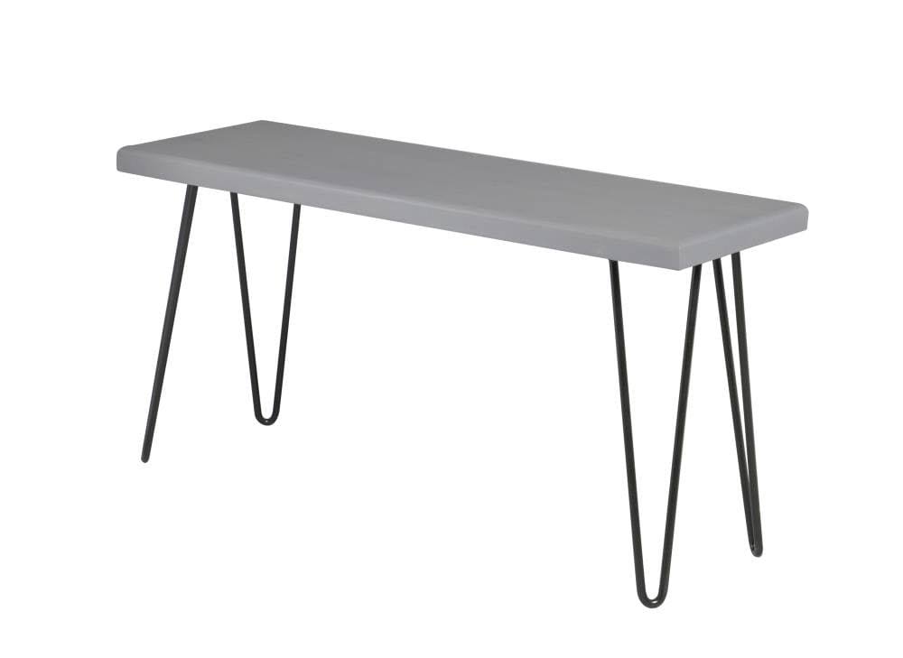 Weathered Gray Wood Bench P8415