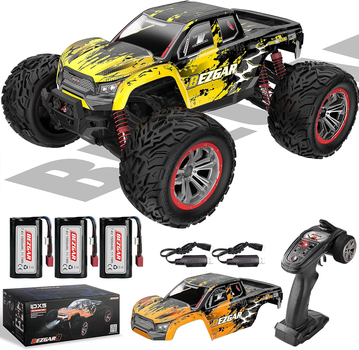 1:12 Scale 4WD High Speed RC Truck with 3 Rechargeable Batteries F224059