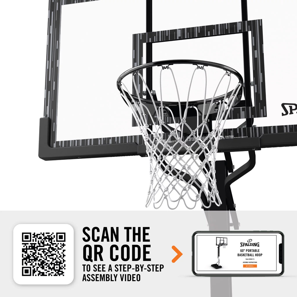 60 In. Acrylic Portable Basketball Hoop X25421