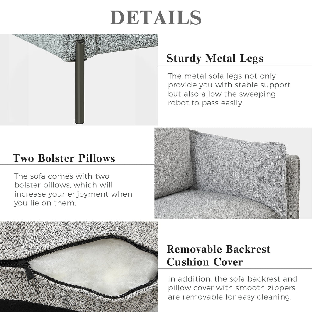 Linen Fabric Loveseat Couch M879