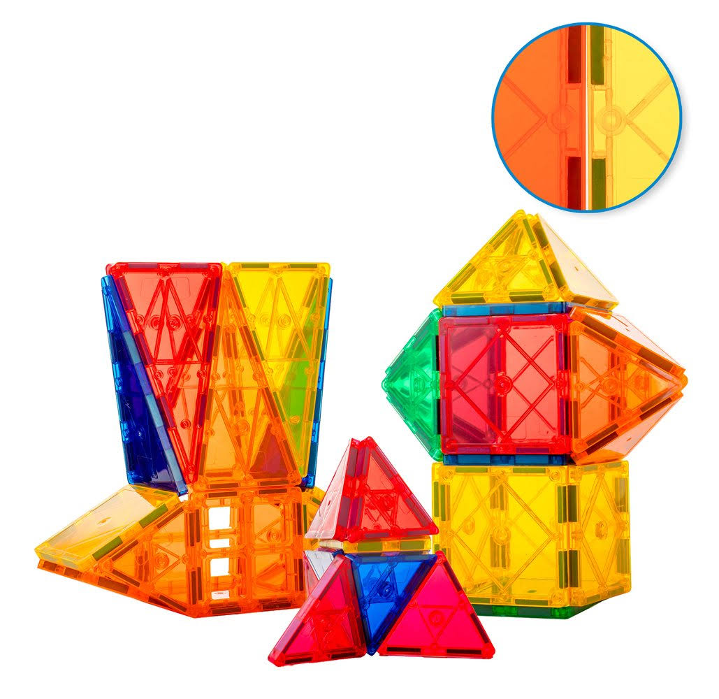 120-Piece Magnetic Tiles Set with Carrying Bag T273958