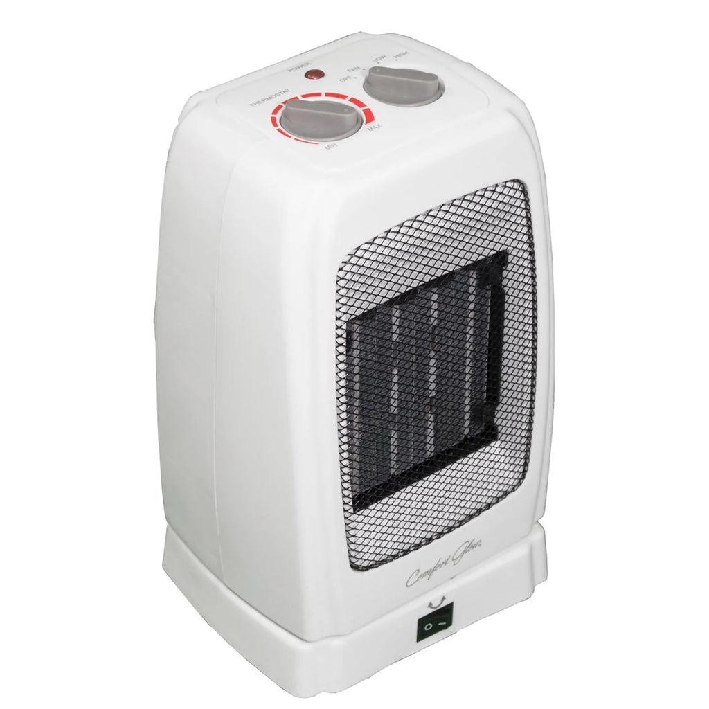 White Portable Oscillating Ceramic Fan Heater with Thermostat H245