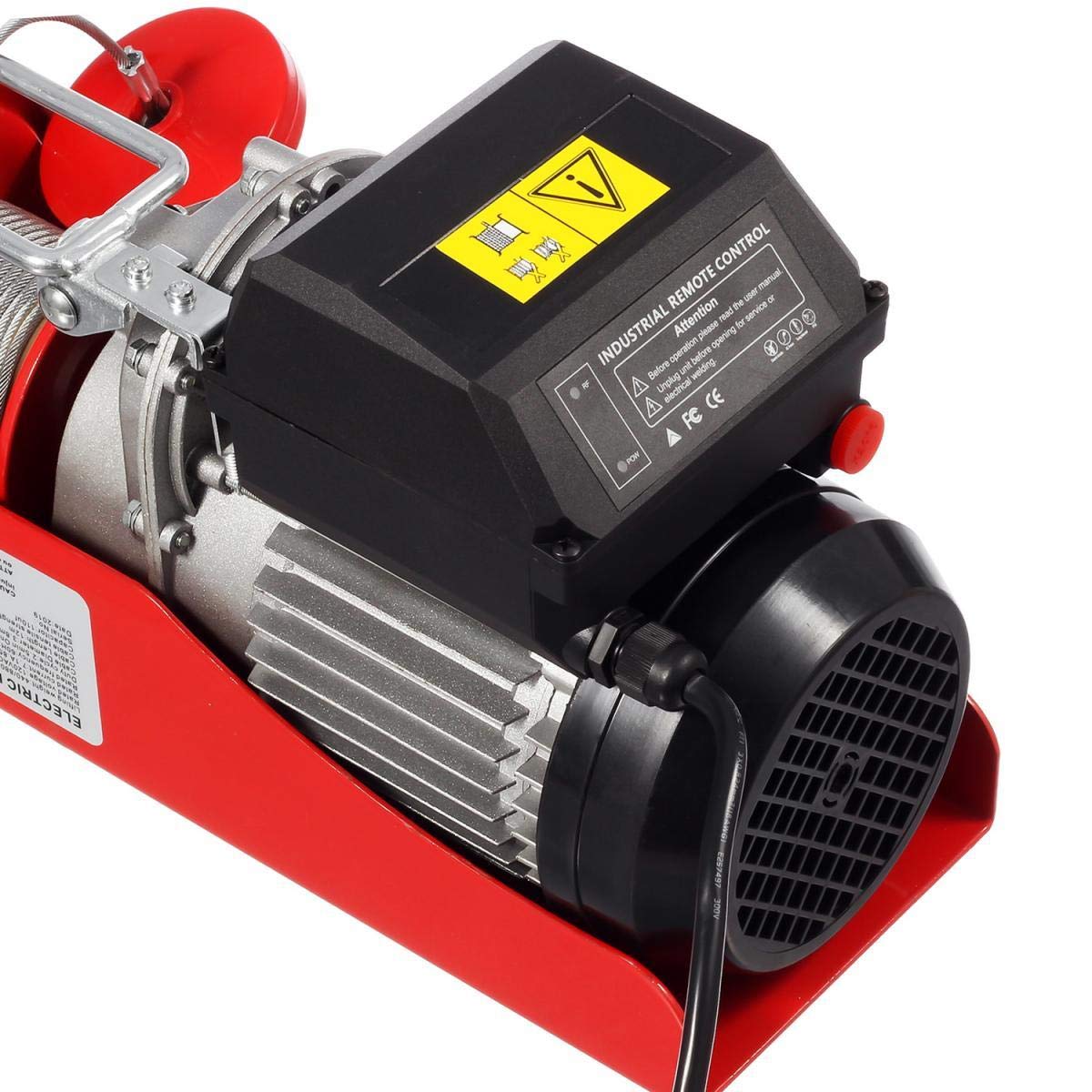 Electric Cable Hoist with Wireless Remote Control, 38ft Lift Height E9221