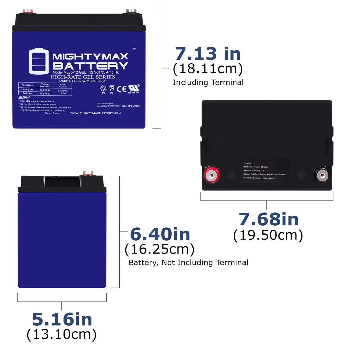 12V 35AH GEL Battery J62869