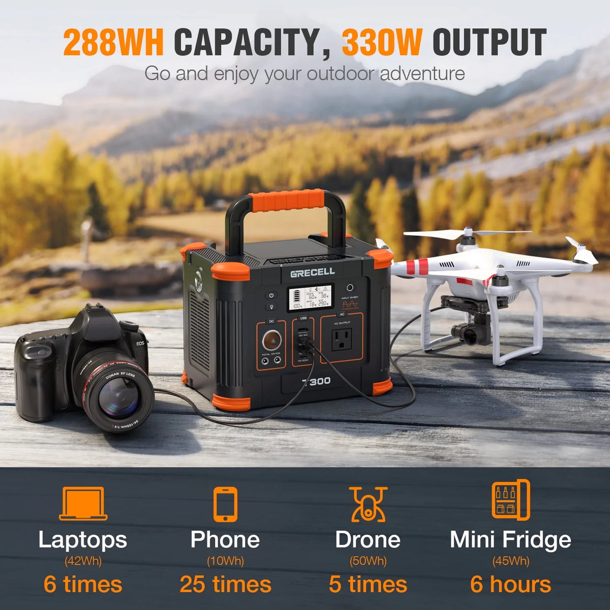 300W 288Wh Portable Power Station P804