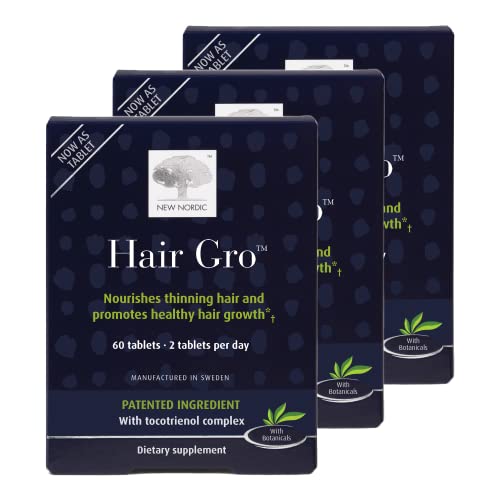 Biotin & Palm Fruit Extract Hair Growth Supplement Tablets 60 Count Pack of 3 F709