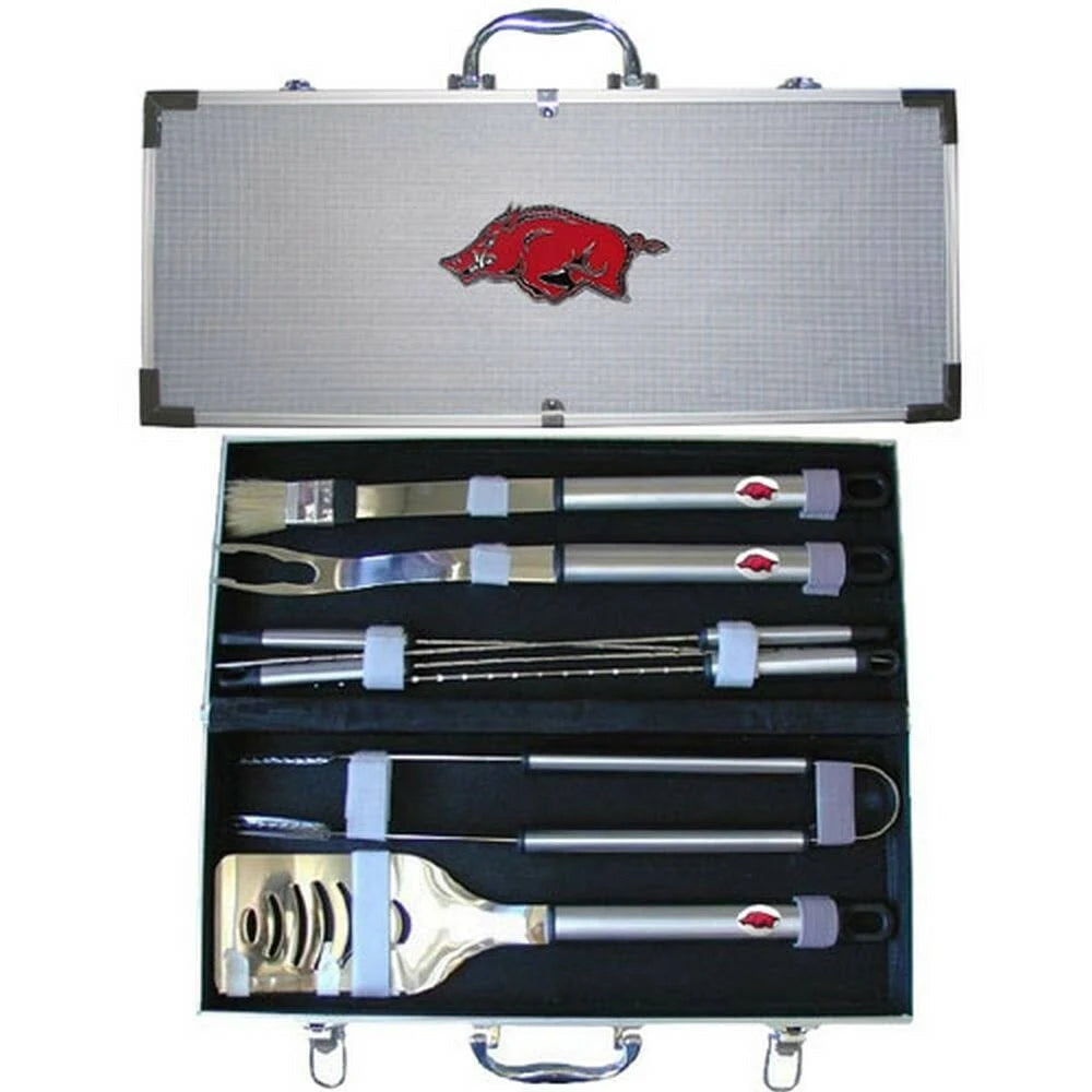 8 PC Stainless Steel BBQ Set with Metal Case S17562