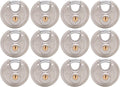 Stainless Steel Disc Padlock, Same Key Open, 2-3/4" (70mm), 12 V2242
