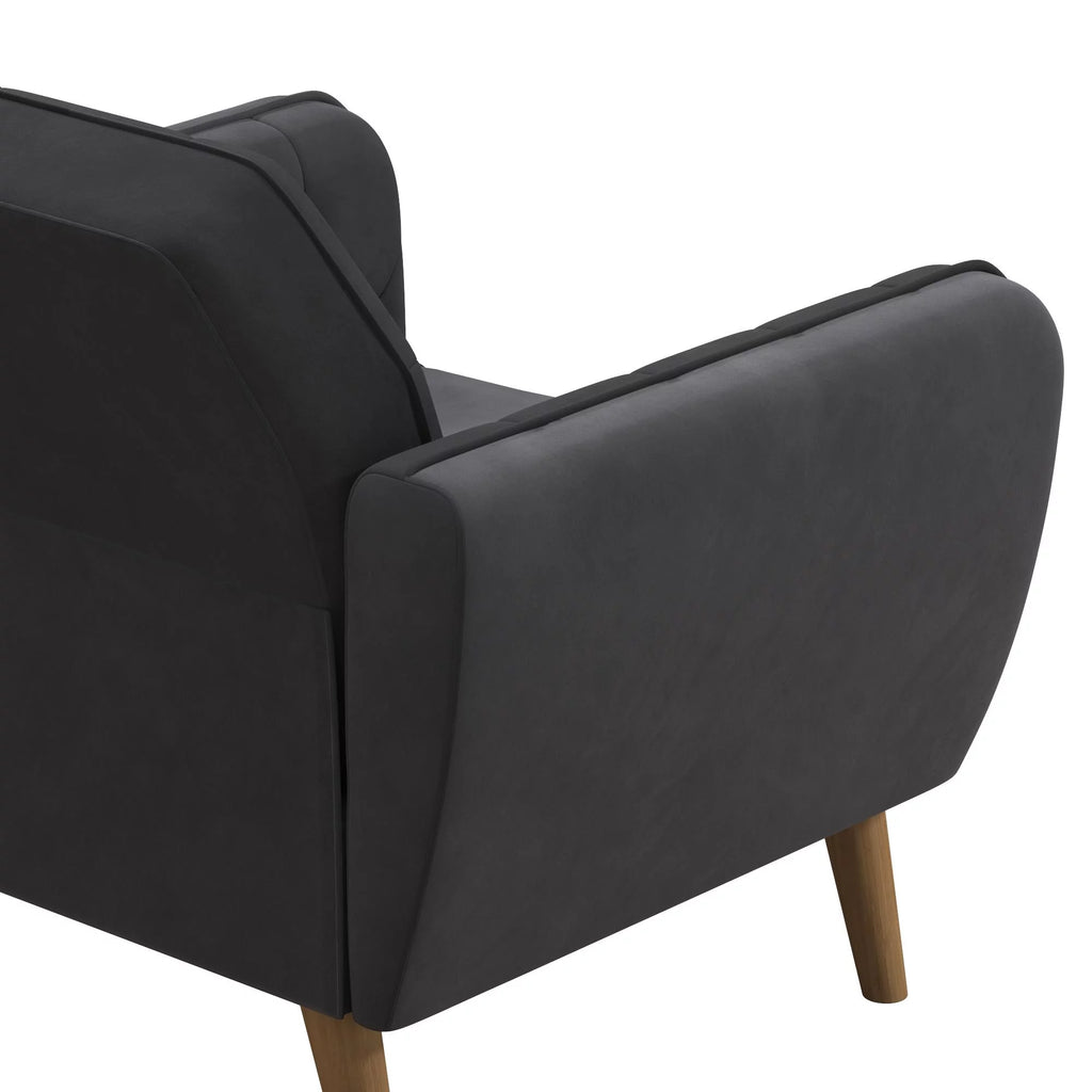 Gray Velvet Accent Chair J532406