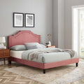Performance Velvet Queen Platform Bed O4116