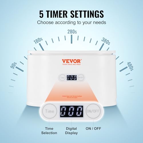 22oz Ultrasonic Jewelry Cleaner with 5 Digital Timer and 2 Cleaning Baskets O1102