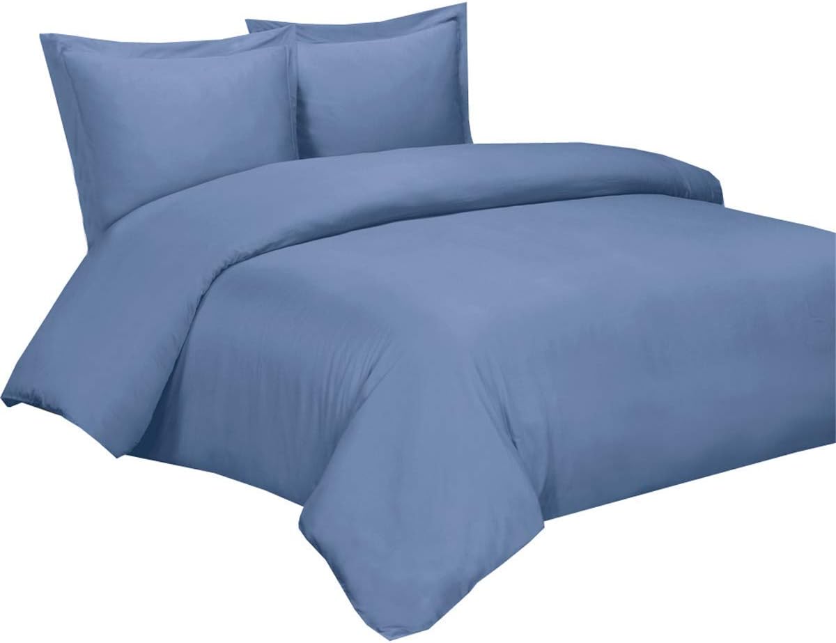 Bamboo Viscose Duvet Cover Set with Corner Ties, King / Cal King Size White H897626