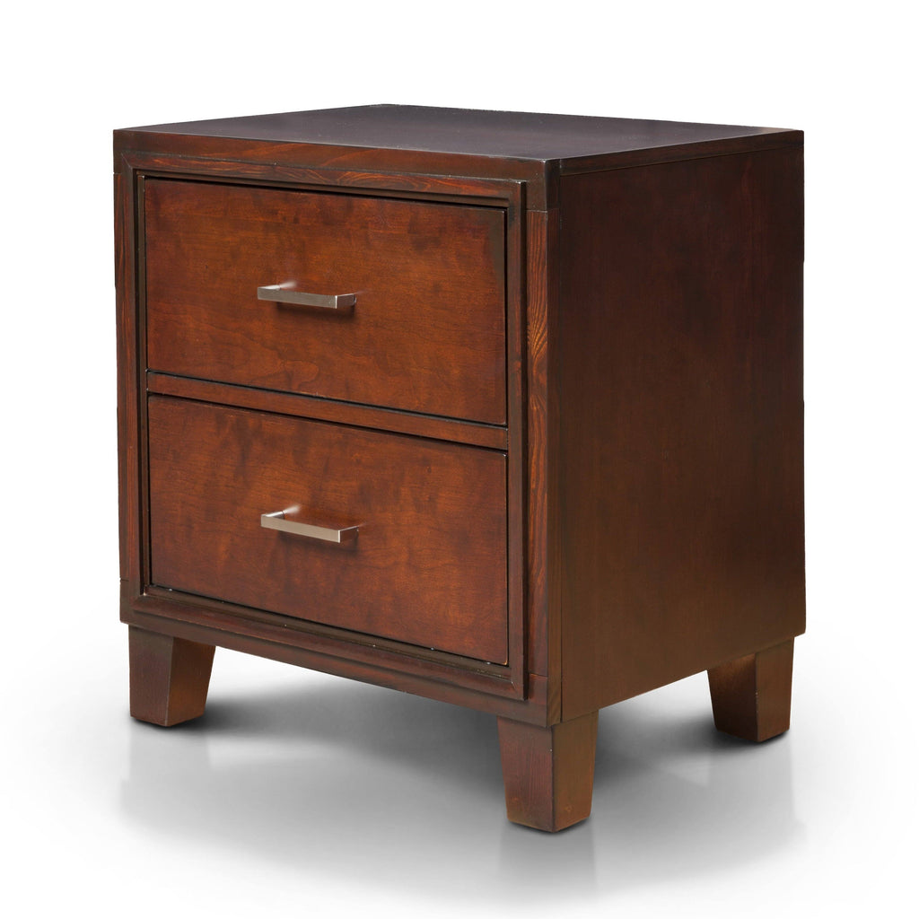 Cherry Solid Wood Nightstand 2 Drawer N222