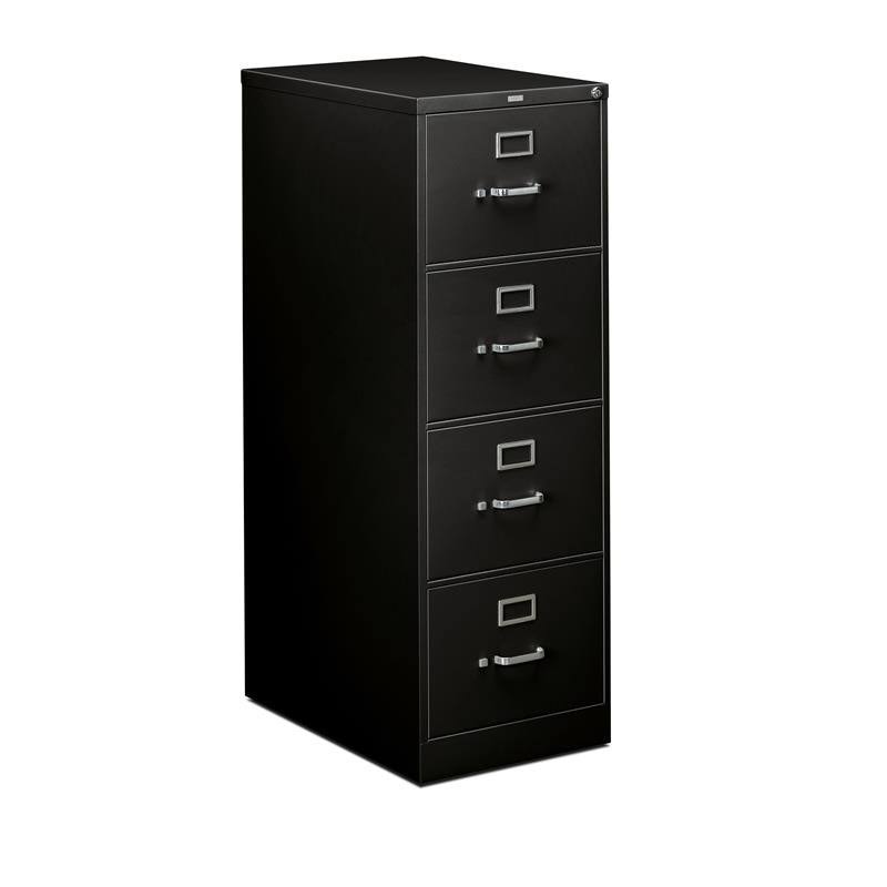 4 Drawer Letter File Cabinet in Black Z198458