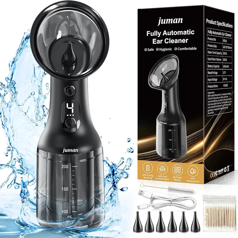 Electric Ear Wax Removal Kit with 4 Pressure Modes and Digital Display N8449