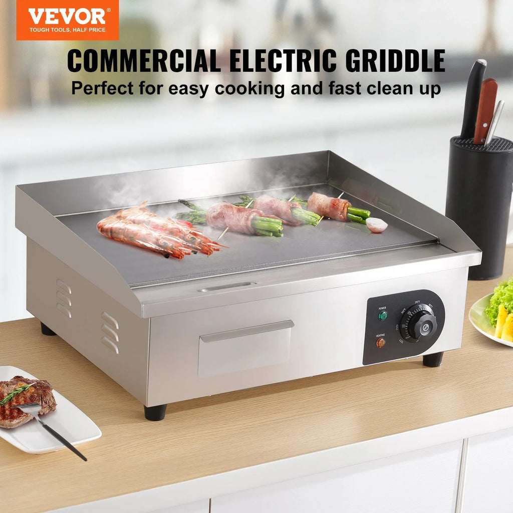 21" 1600W Stainless Steel Electric Griddle M760