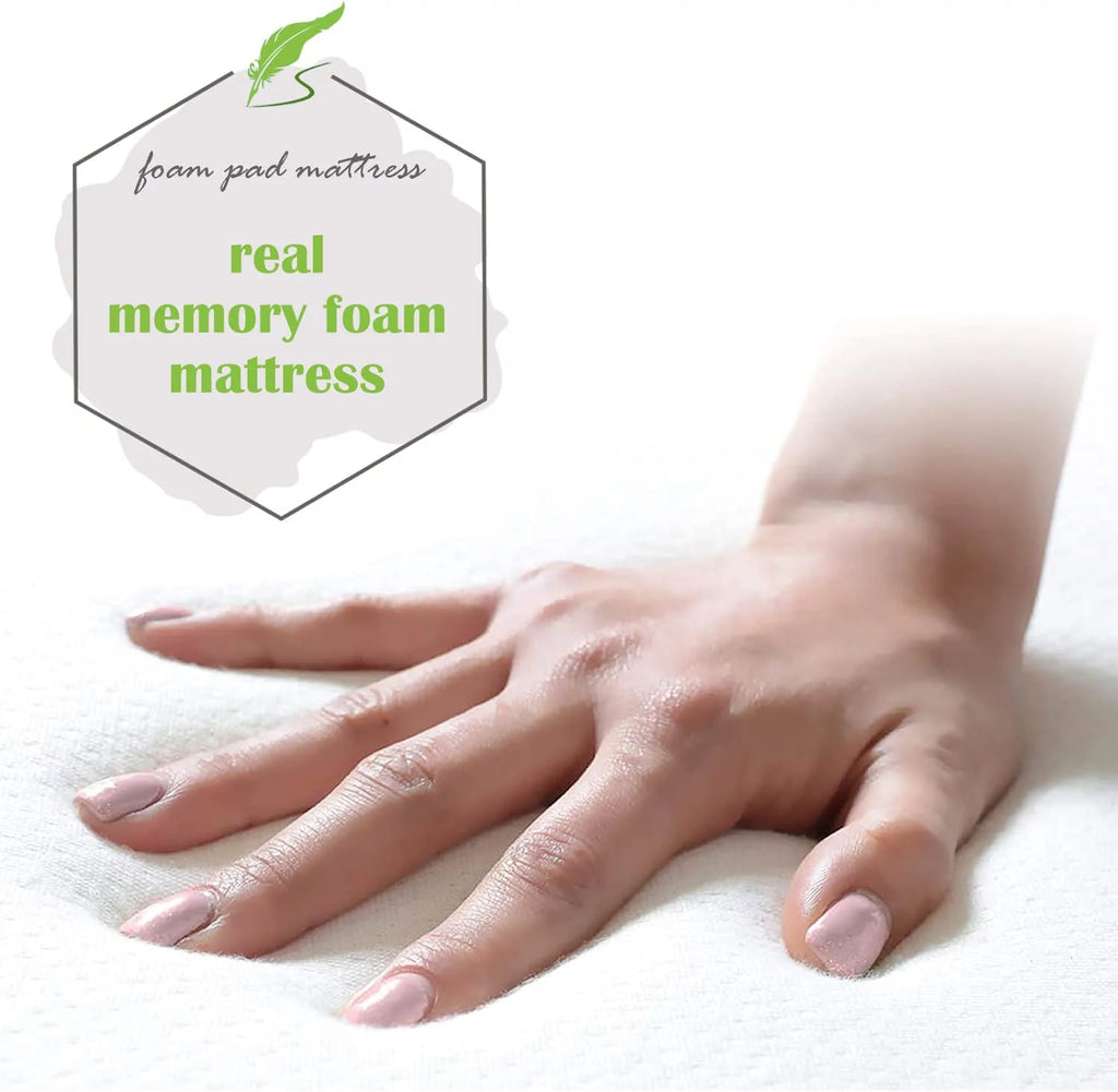 Folding Guest Bed with 4 inch Mattress Twin Size V1000