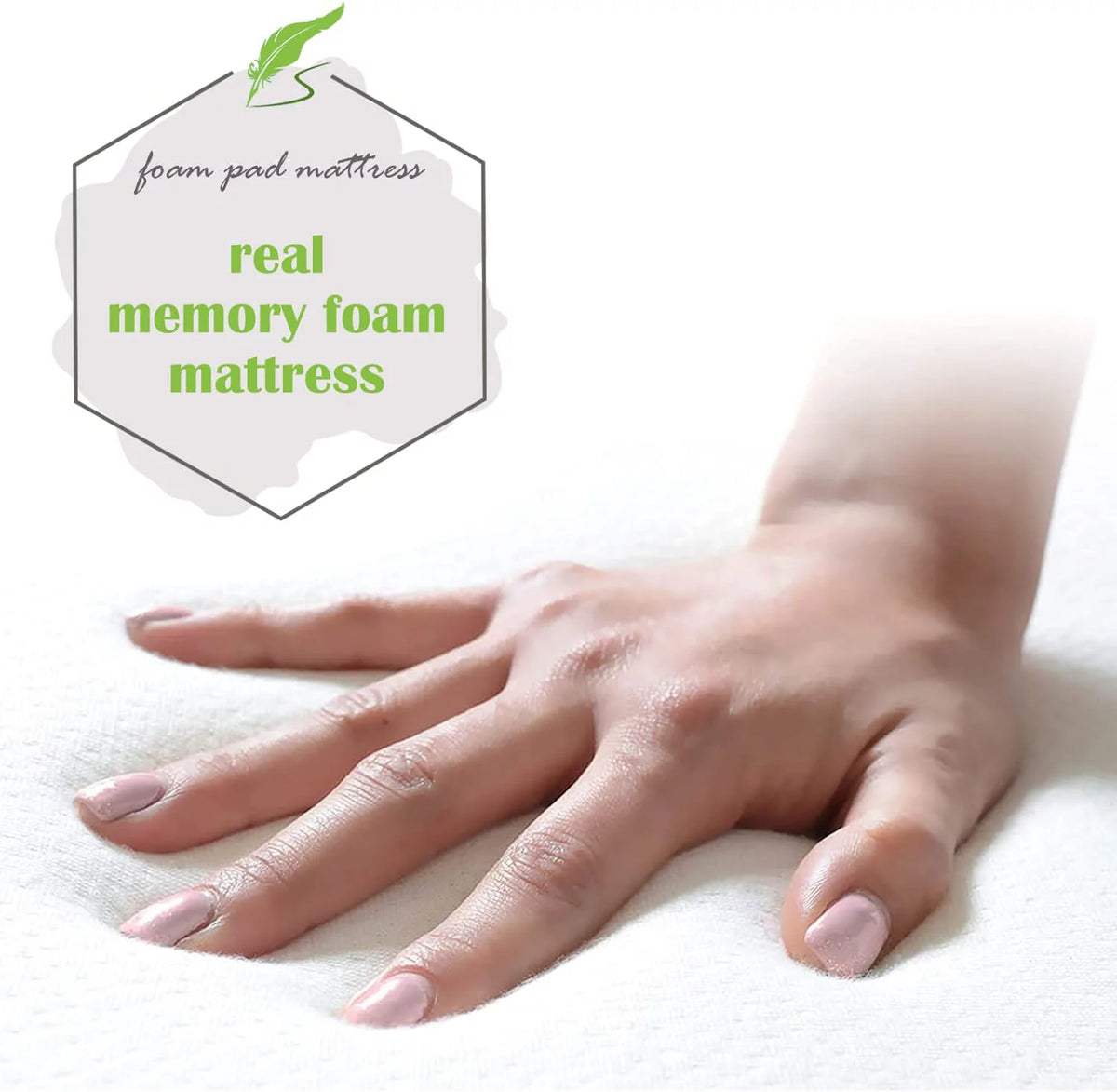 Folding Guest Bed with 4 inch Mattress Twin Size V1000