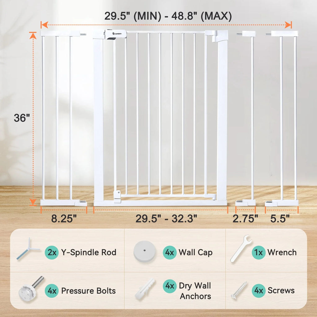 36'' Extra Tall 29.5-48.8'' Wide Baby Gate G58792
