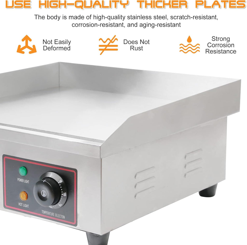 22 Inch Stainless Electric Countertop Griddle N726988