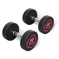 PVC Coated Pink Round Dumbbells Set with Non-Slip Handle Z954481