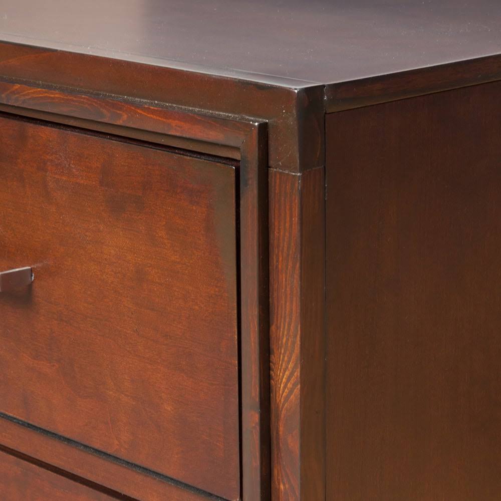 Cherry Solid Wood Nightstand 2 Drawer N222