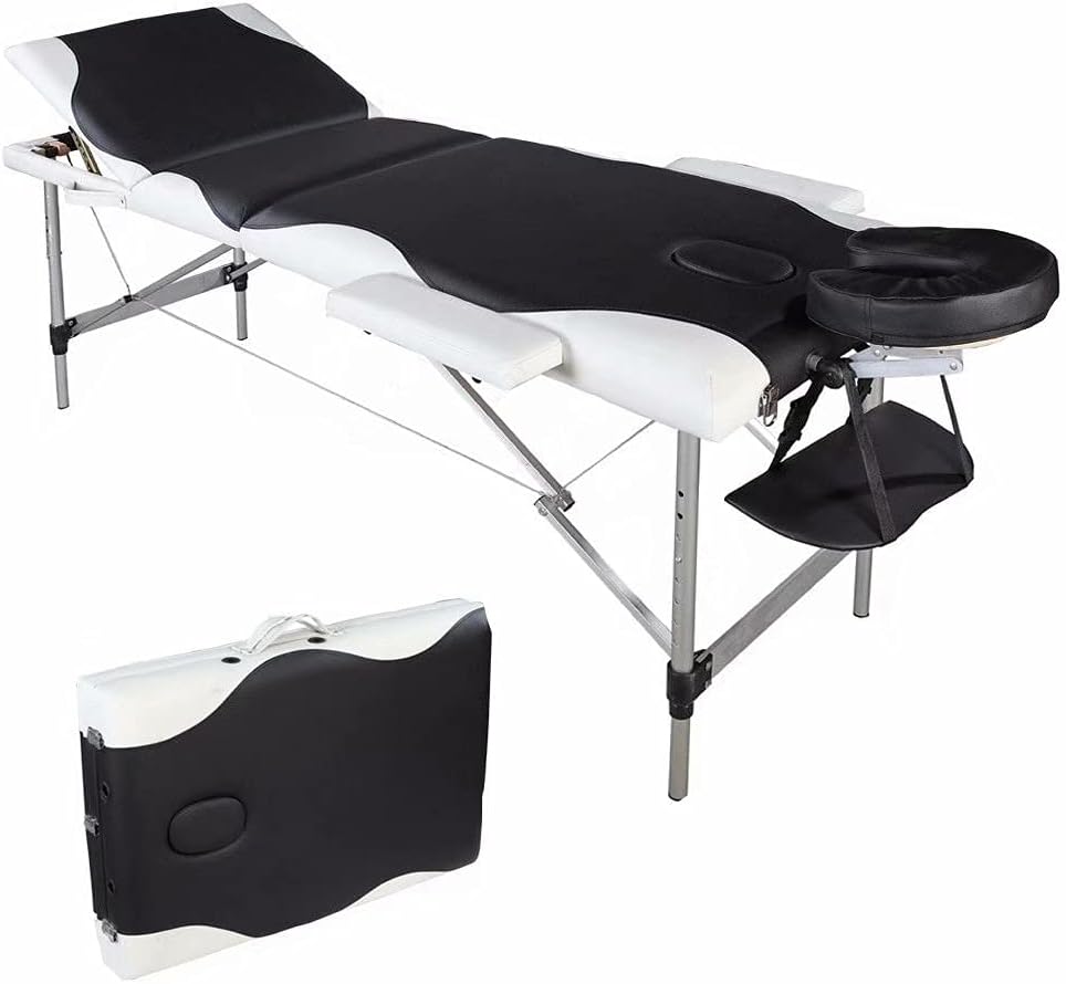 3 Folding Portable Adjustable Massage Table with Carrying Case T51050