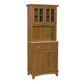 Small Wood Server with Two Door Hutch N282563
